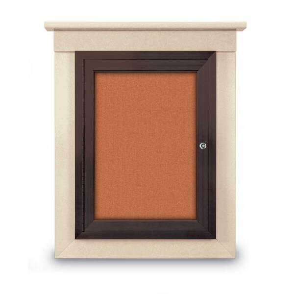 Sliding Glass Enclosed Letterboard, 48"x3, UV9005ACS-SATIN-GREYVL
